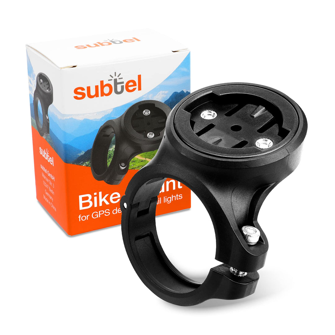 subtel Fahrradhalterung – Lenkerhalter für Navi, GPS & Fahrradcomputer – kompatibel mit Garmin Edge,