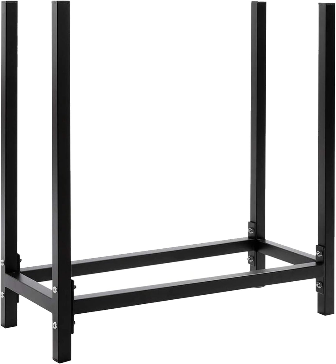 SCHMIDT security tools Kaminholzregal 60x25x61cm Stahl Schwarz Brennholzregal Holzstapelhilfe Holzun