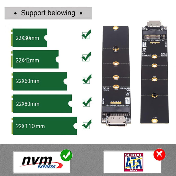 cablecc NVME 2280 PCIe 4.0 M.2 NGFF M-Key auf Oculink SFF-8612 SFF-8611 PCIe SSD PCBA Adapter für Ma