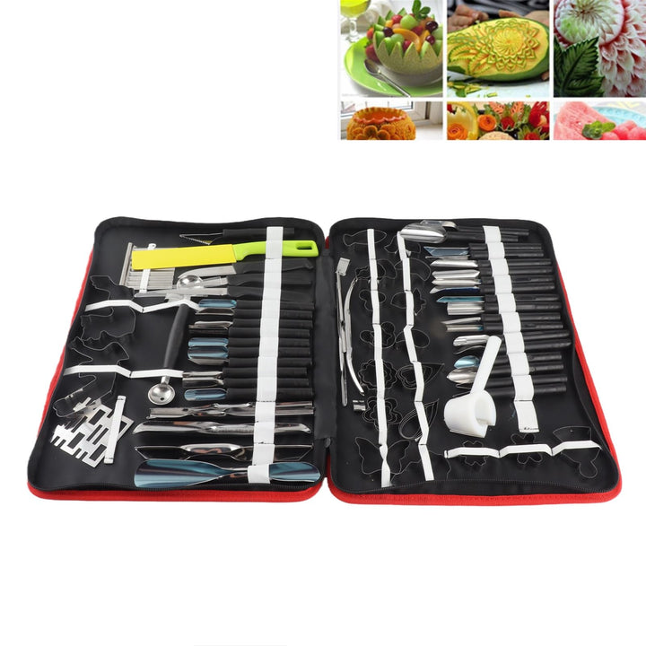 Kulinarische Schnitzwerkzeuge Set, 80 Teile / satz Tragbare Kulinarische Schnitzwerkzeuge Peeling To
