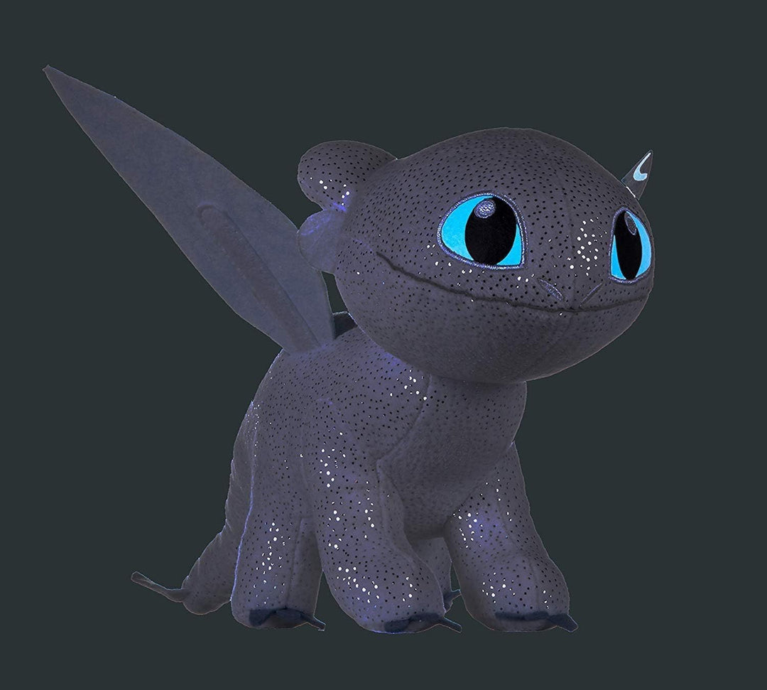 playbyplay HTTYD3 Dragons, Plüschtier Light Fury (weisse Urie), 30 cm, leuchtet im Dunkeln