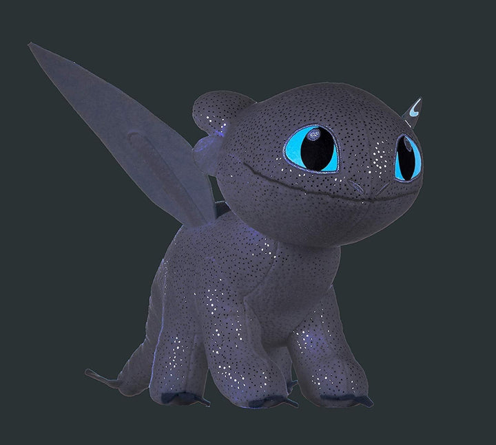 playbyplay HTTYD3 Dragons, Plüschtier Light Fury (weisse Urie), 30 cm, leuchtet im Dunkeln