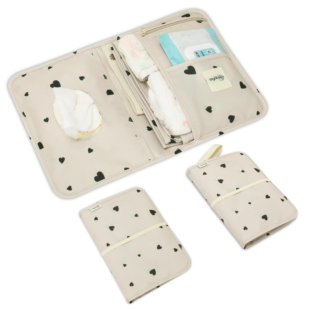 MYLIBOO® Baby Windeltasche mit Wickelunterlage für Unterwegs, Wickeltasche Organizer,Baby Must Have,