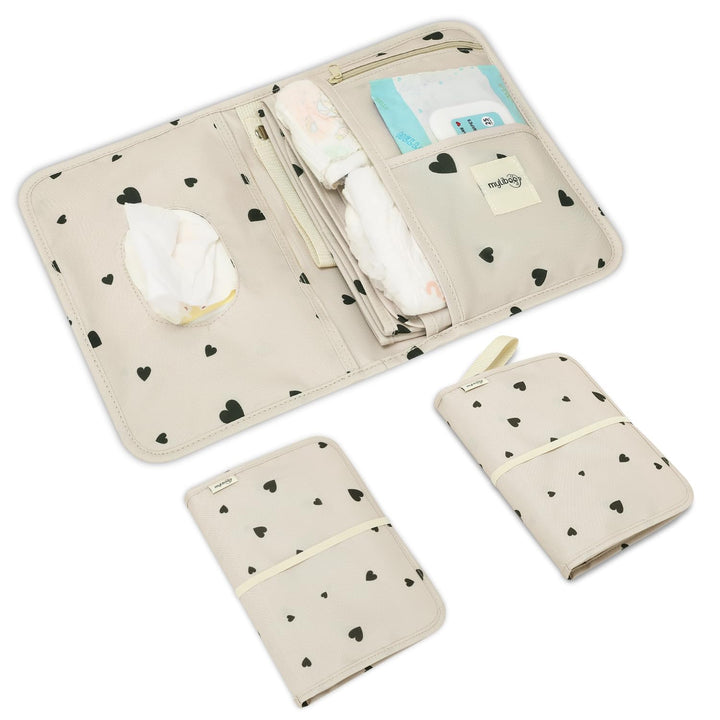 MYLIBOO® Baby Windeltasche mit Wickelunterlage für Unterwegs, Wickeltasche Organizer,Baby Must Have,