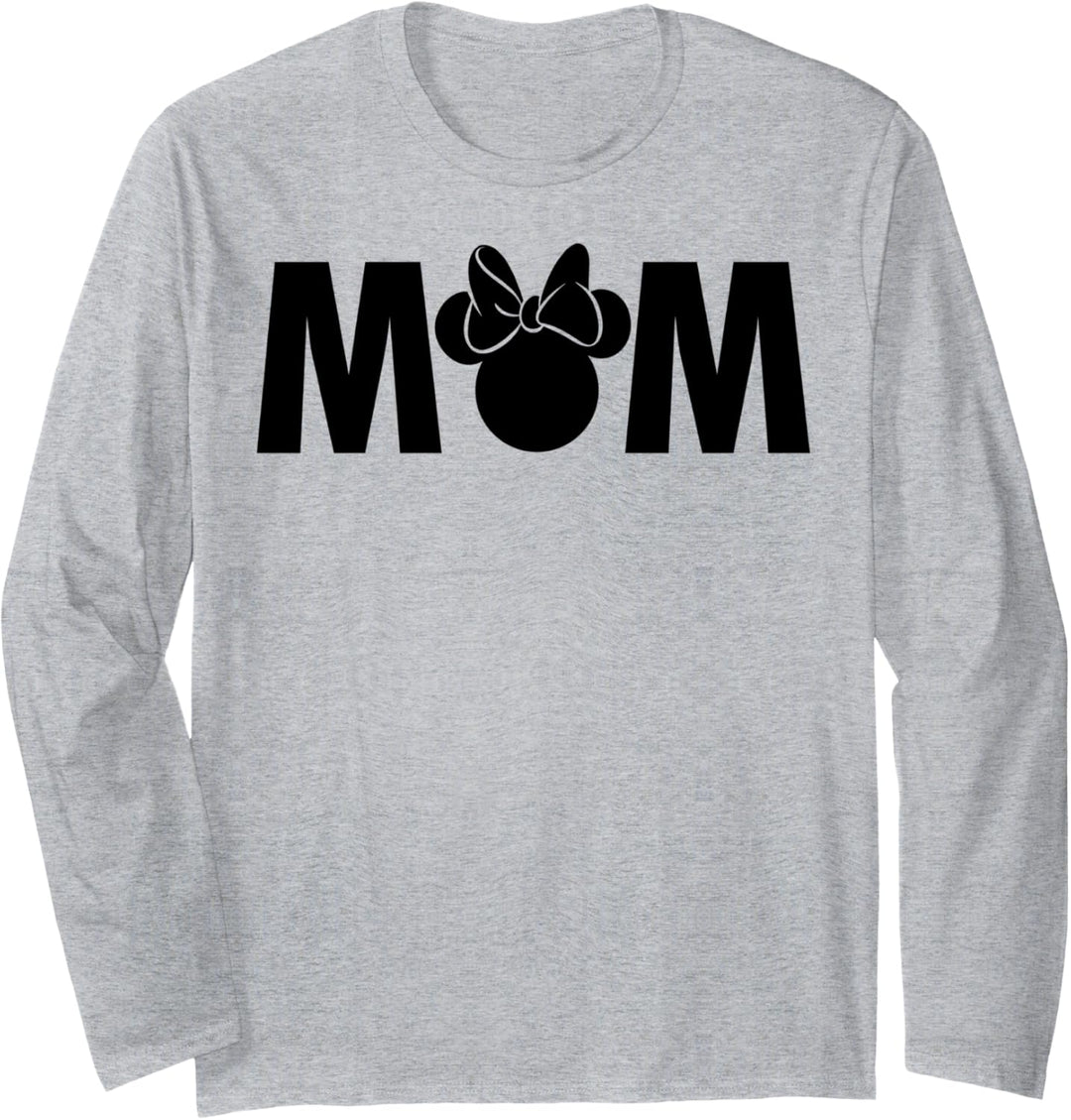 Disney Mickey And Friends Minnie Mom Text Langarmshirt