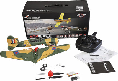 Amewi 24110 AMXFlight P40 Fighter 4-Kanal 3D/6G, RTF, Tarnfarben