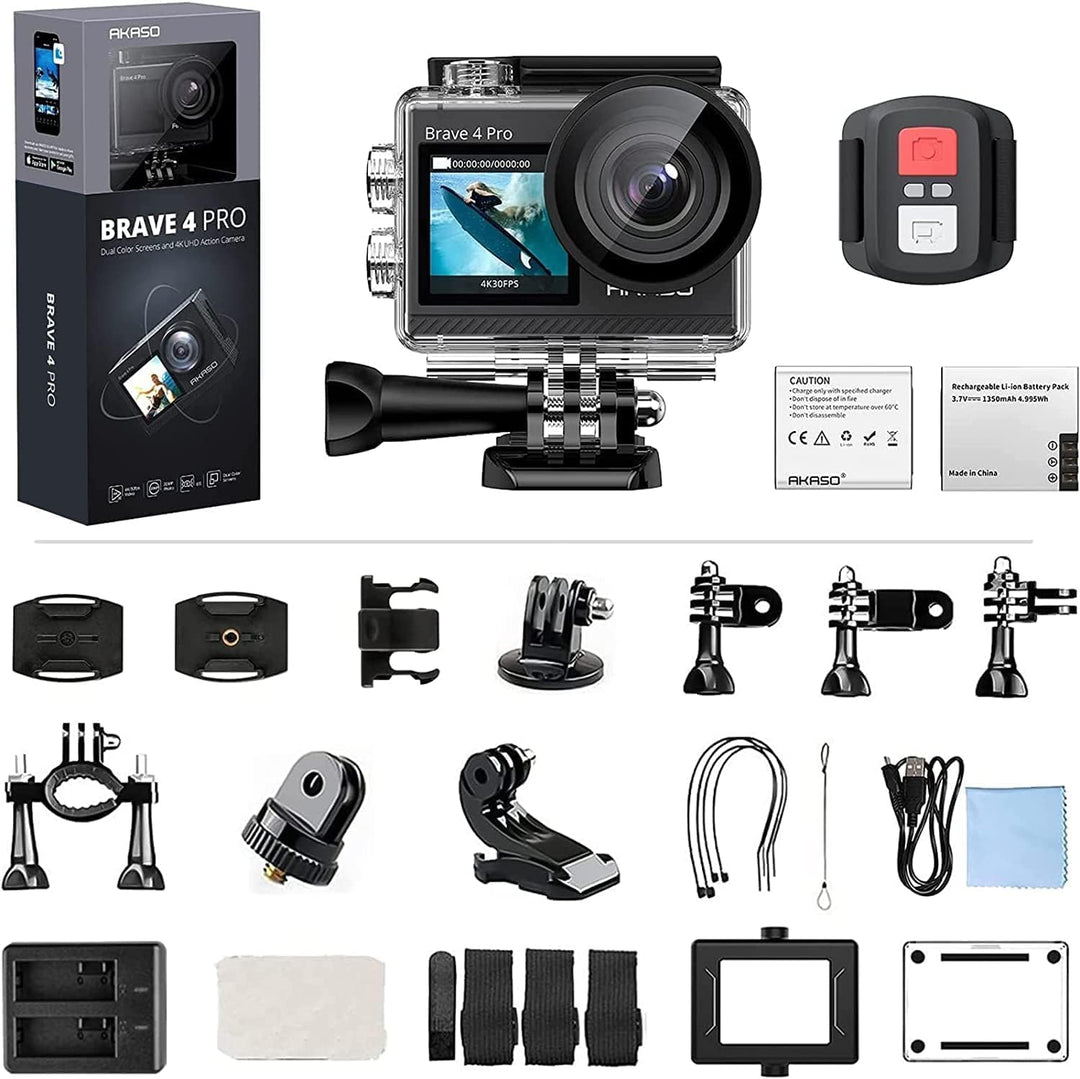 AKASO Action Cam 4K 20MP WiFi 40M Unterwasserkamera Ultra HD Touchscreen 170 ° Einstellbar Weitwinke