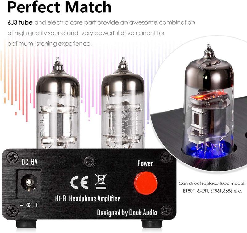 Nobsound HiFi Mini Valve Tube Headphone Amplifier Stereo amp Audio Kopfhörerverstärker