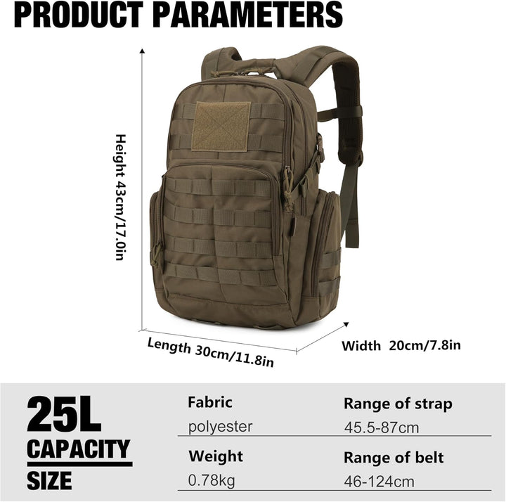 Mardingtop 25L/28L/40L Militär Rucksack Herren Arbeit für Taktischer Assault Wandern Reisen Outdoor