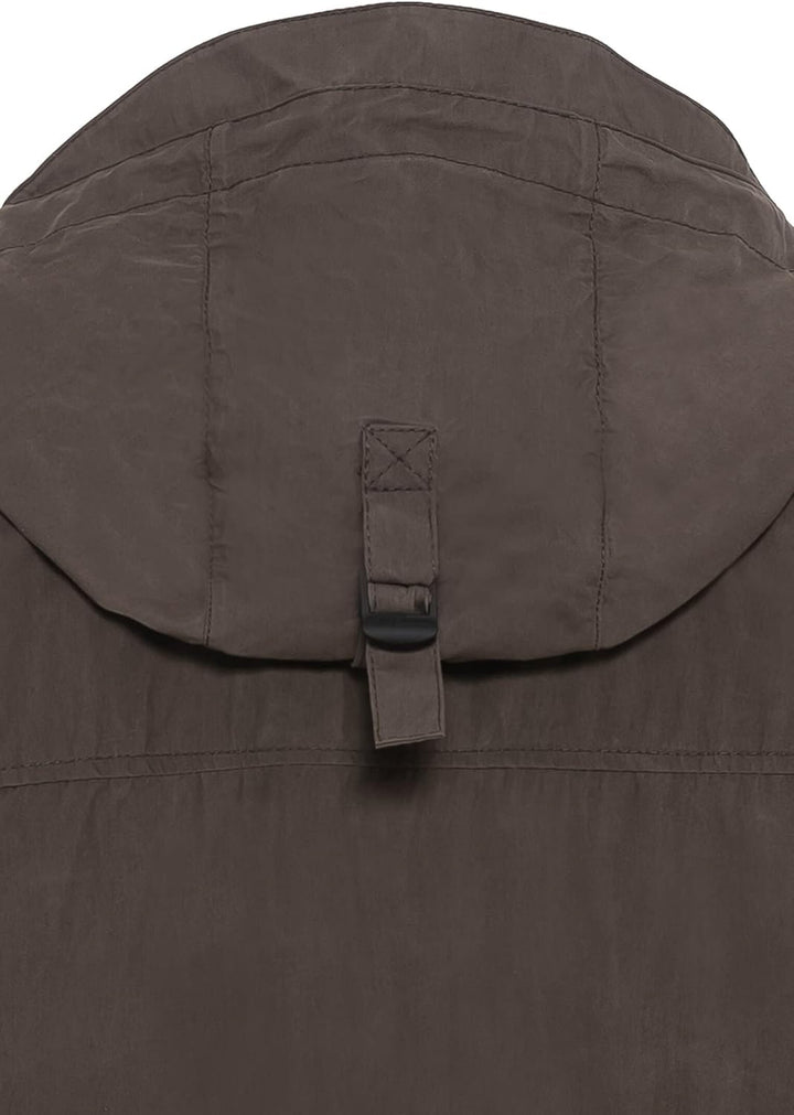 camel active Herren Multi-Pocket Jacke mit Kapuze 48 Oliv Braun, 48 Oliv Braun