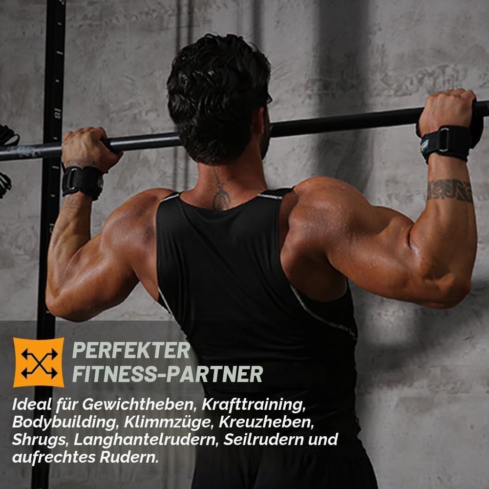 Wrist Straps for Weightlifting for Maximum Grip Support - Lifting Deadlift Strap &amp; Weight Lifting Gr