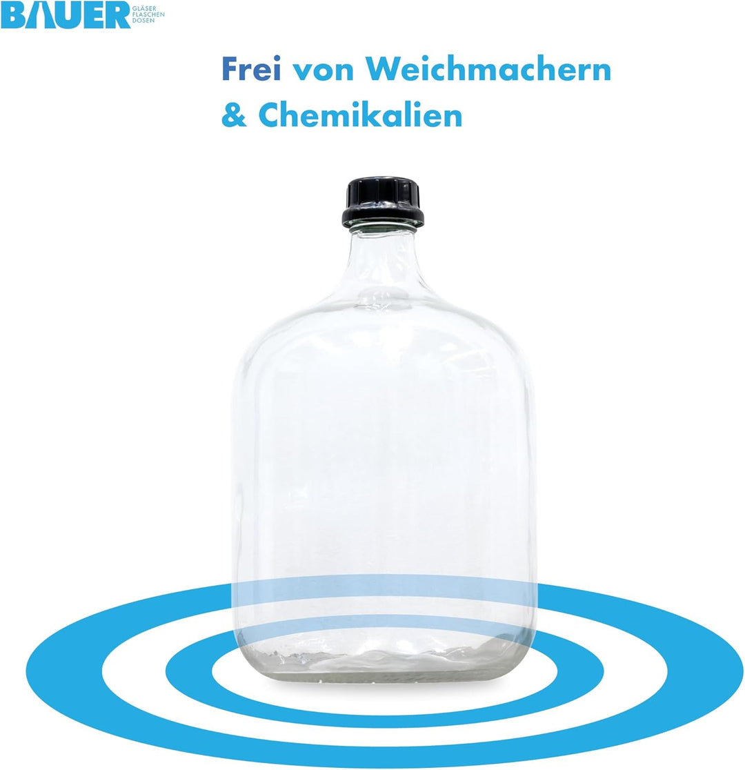 Flaschenbauer Ballonflasche 25L mit Schraubverschluss und Tragegurt - Glas Gärballon - ideal für Obs
