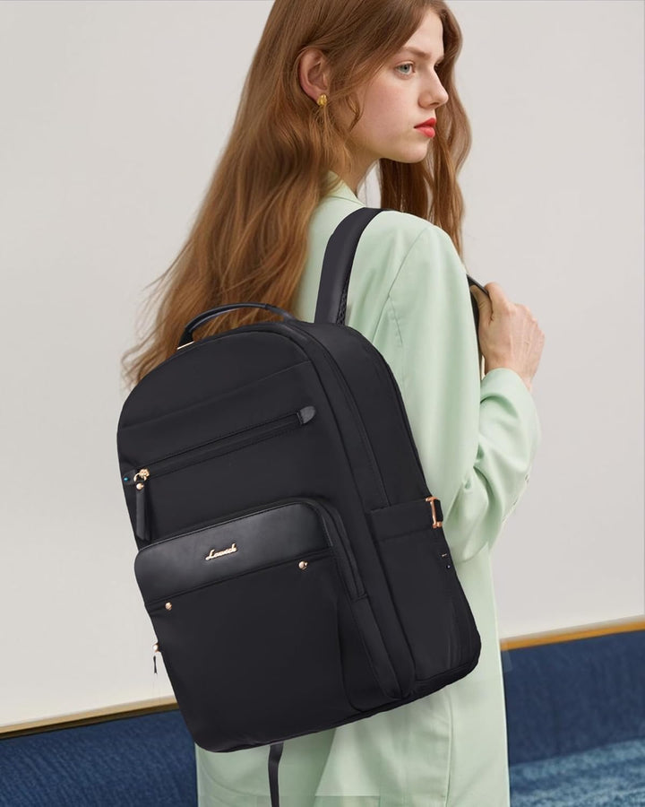 LOVEVOOK Laptop Rucksack Damen, Wasserdicht 15,6 Zoll Arbeitsrucksack Schulrucksack Teenager für Gro