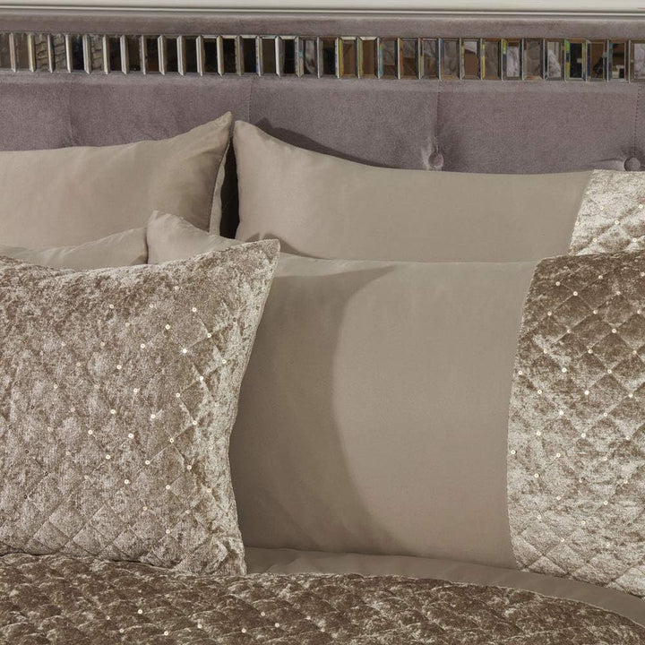 Emma Barclay Glamour Bettwäsche-Set für Doppelbett, Nerz, Polyester, Mink Doppelbett Mink, Doppelbet