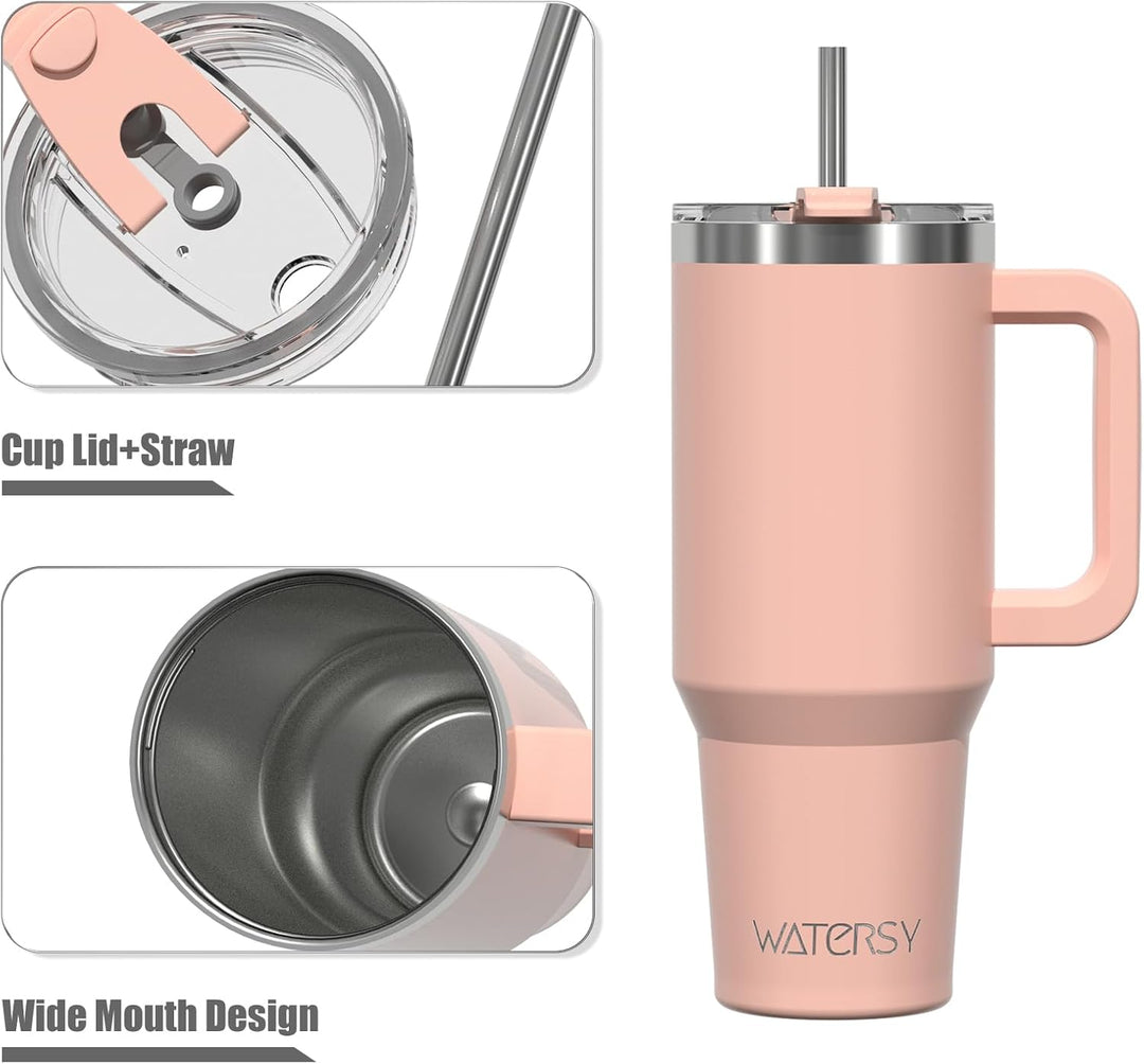 WATERSY 30oz Kaffeebecher to Go Thermobecher Doppelwandiger Edelstahl Vakuum Auslaufsicher Trinkbech