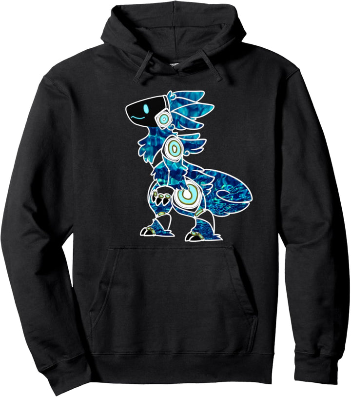 Protogen Furry Fursona Pelzanzug, Meeresblau Pullover Hoodie