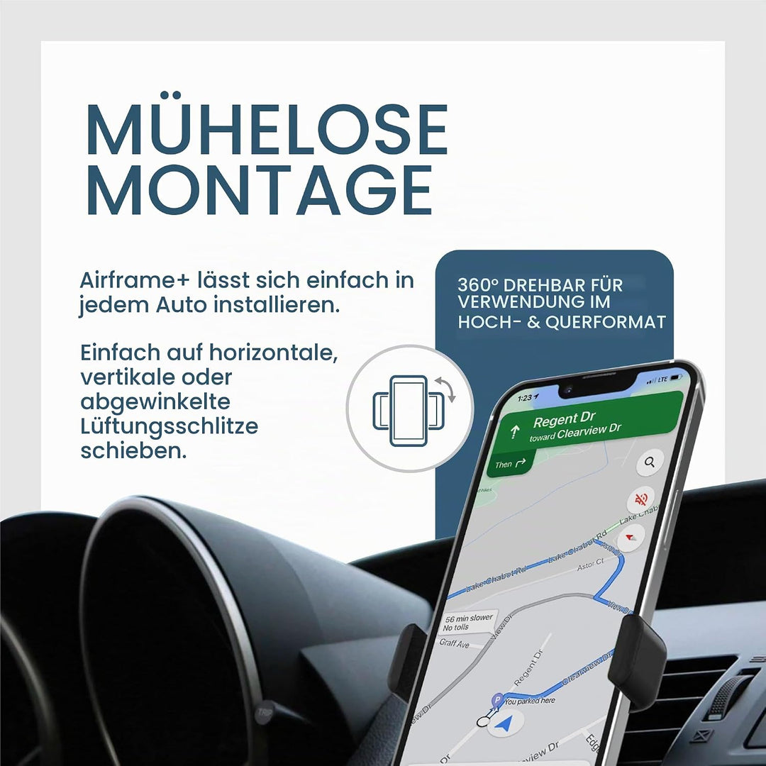 Kenu Airframe+, Air Vent Autotelefonhalterung, Handyständer für das Auto, erweiterbarer Griff und 36