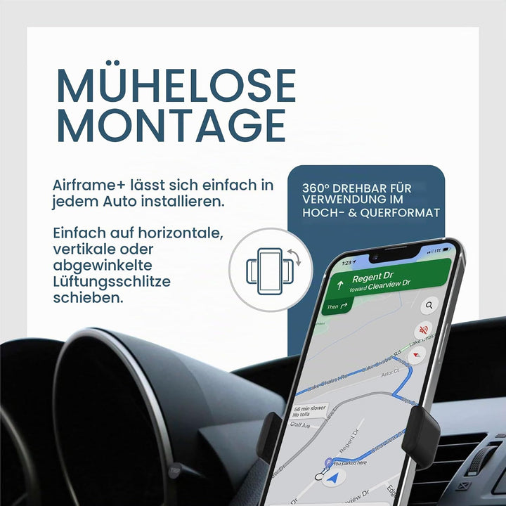 Kenu Airframe+, Air Vent Autotelefonhalterung, Handyständer für das Auto, erweiterbarer Griff und 36