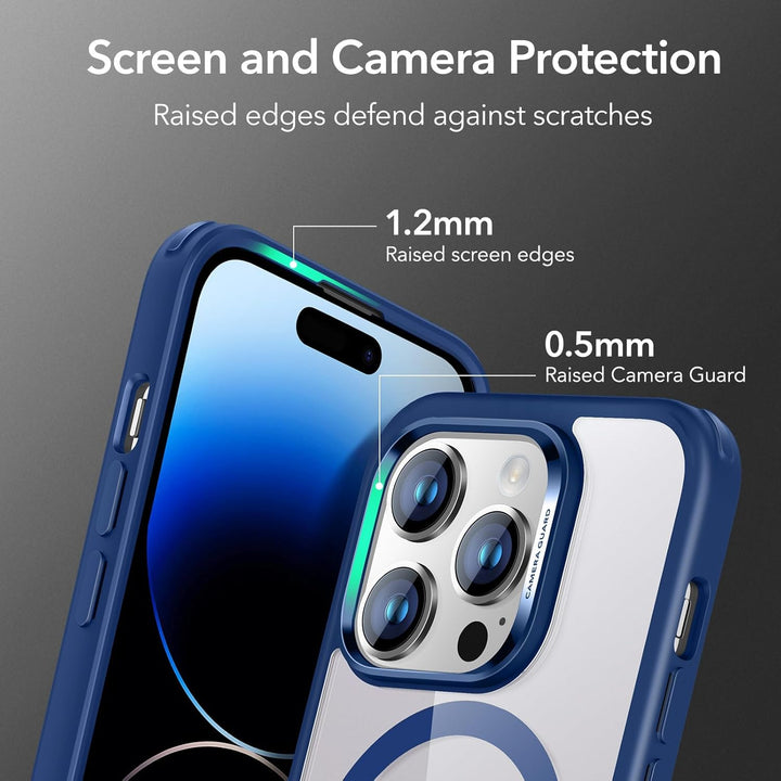 ESR für iPhone 14 Pro Hülle, kompatibel mit MagSafe, Classic Hybrid Magnet Hülle mit HaloLock,Militä