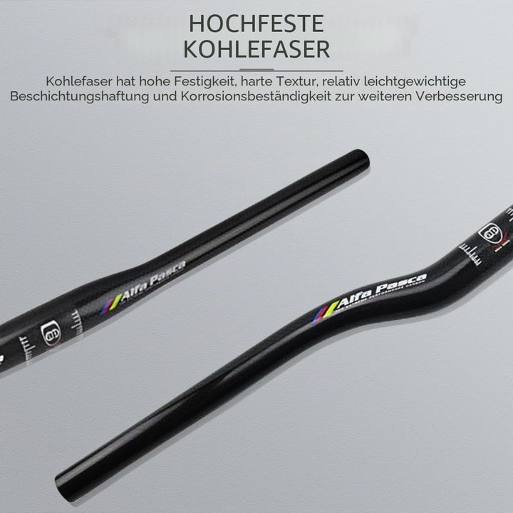 Alfa Pasca Carbon Mountain Fahrrad Lenker Ebene Steigleitung MTB Fahrrad Lenker Rot/Schwarz 3K Matt/
