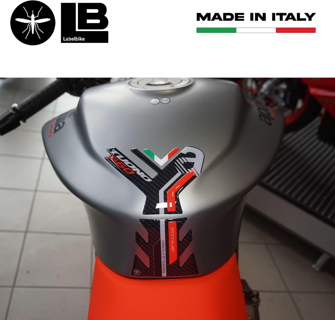LABELBIKE 3D Aufkleber Motorrad Tankpad kompatibel mit Aprilia | Tuono 660 2021-2025, Harzschutz, Kr