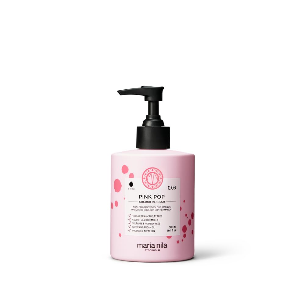 Maria Nila Colour Refresh, Semi-Permanent Pigments, 100% Vegan & Sulfate/Paraben free Pink Pop, Pink
