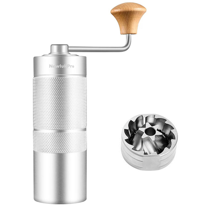 NewlukPro M6 Kaffeemühle Handbuch, Kapazität 25g, Hand Kaffeemühle Sharp Hexagonal Mahlkern, tragbar