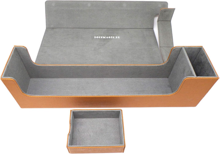 docsmagic.de Premium Magnetic Tray Long Box Gold Large - Card Deck Storage - Kartenbox Aufbewahrung