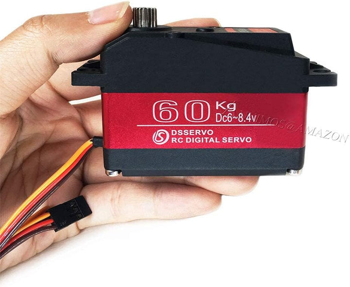 ANNIMOS 60KG digitaler Servo 8,4 V Hochspannung Edelstahlgetriebe Grosses Drehmoment Schnelle Geschw