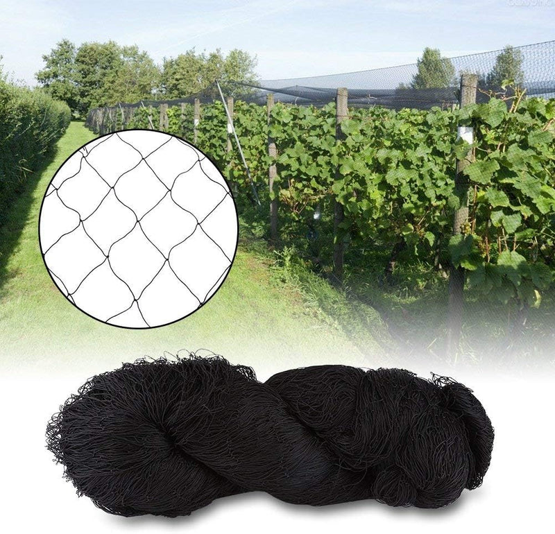 Zerone Vogelnetz, 7,6 x 15,2 m, schwarz, Anti-Vogelschutz, 5 x 5 cm, Netzgewebe für Vogelernte, Obst