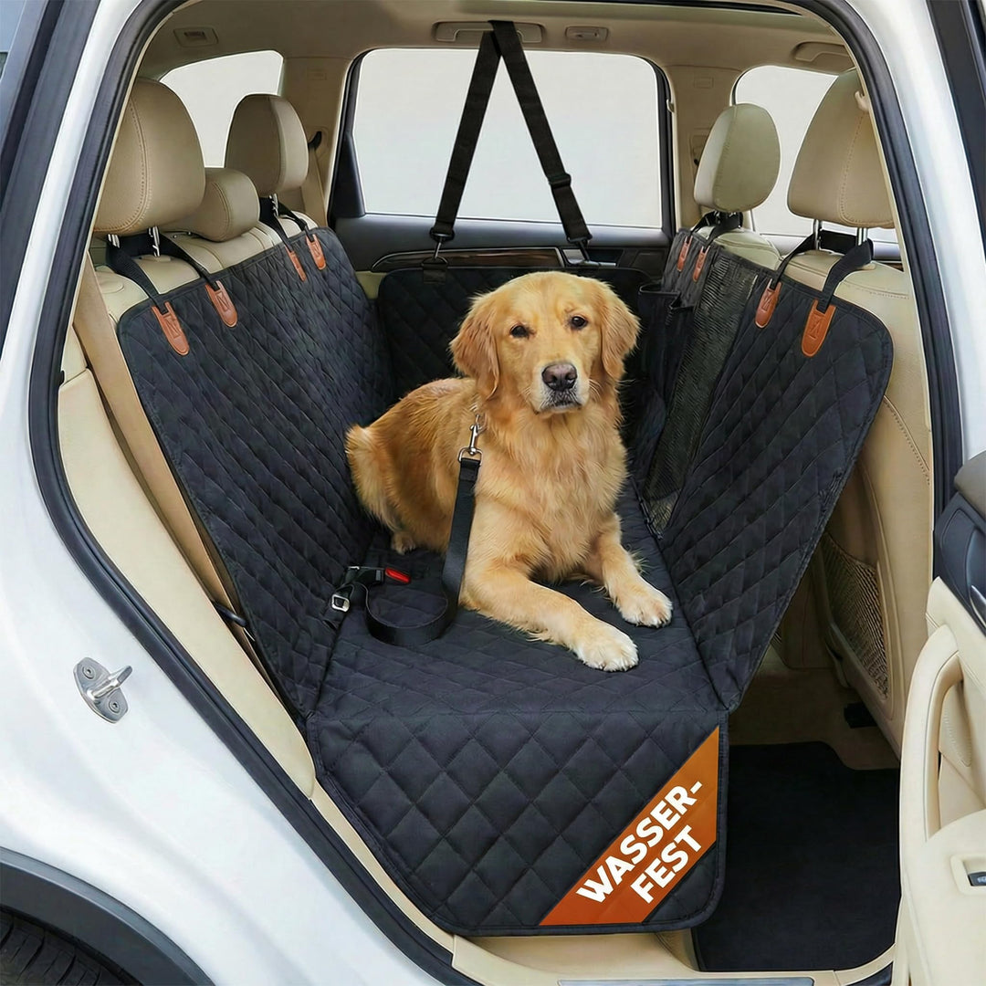Hainberger Hundedecke Auto Rückbank Wasserabweisende Kratzfeste Autodecke für Hunde wasserdichte rut