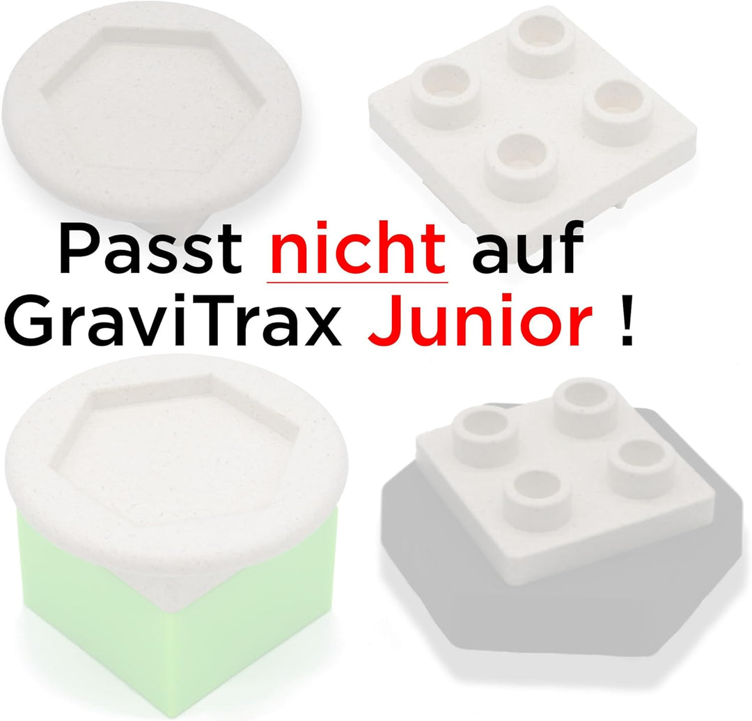 Kumetic Adapter Stein Set 20 Paare passend für GraviTrax Kugelbahn & Duplo® - schnell und stabil Tür