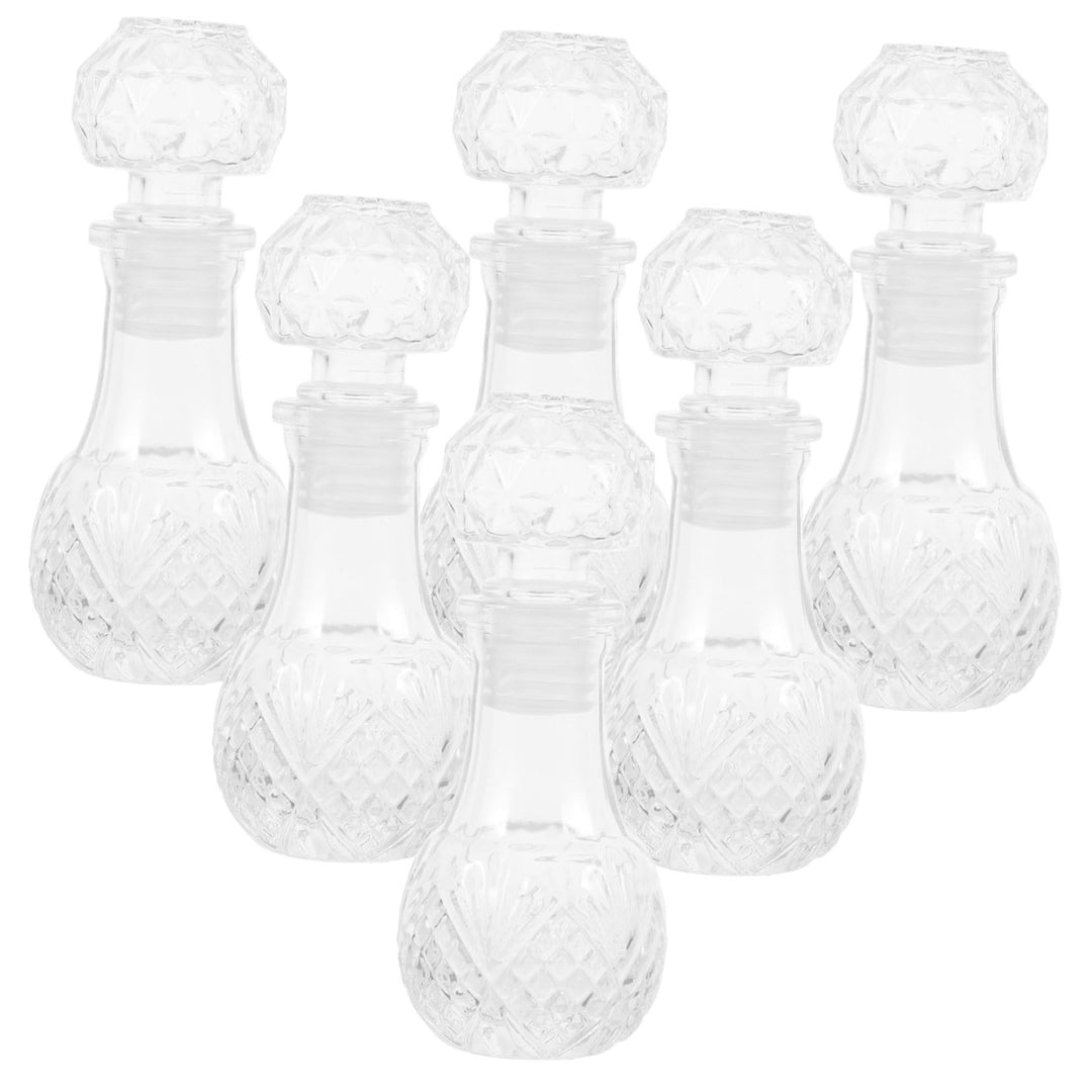 Luxshiny 6 Stück Klarglas Weindekanter 50 Ml Handgefertigt mit Aromabelüfter Transparente Whisky und