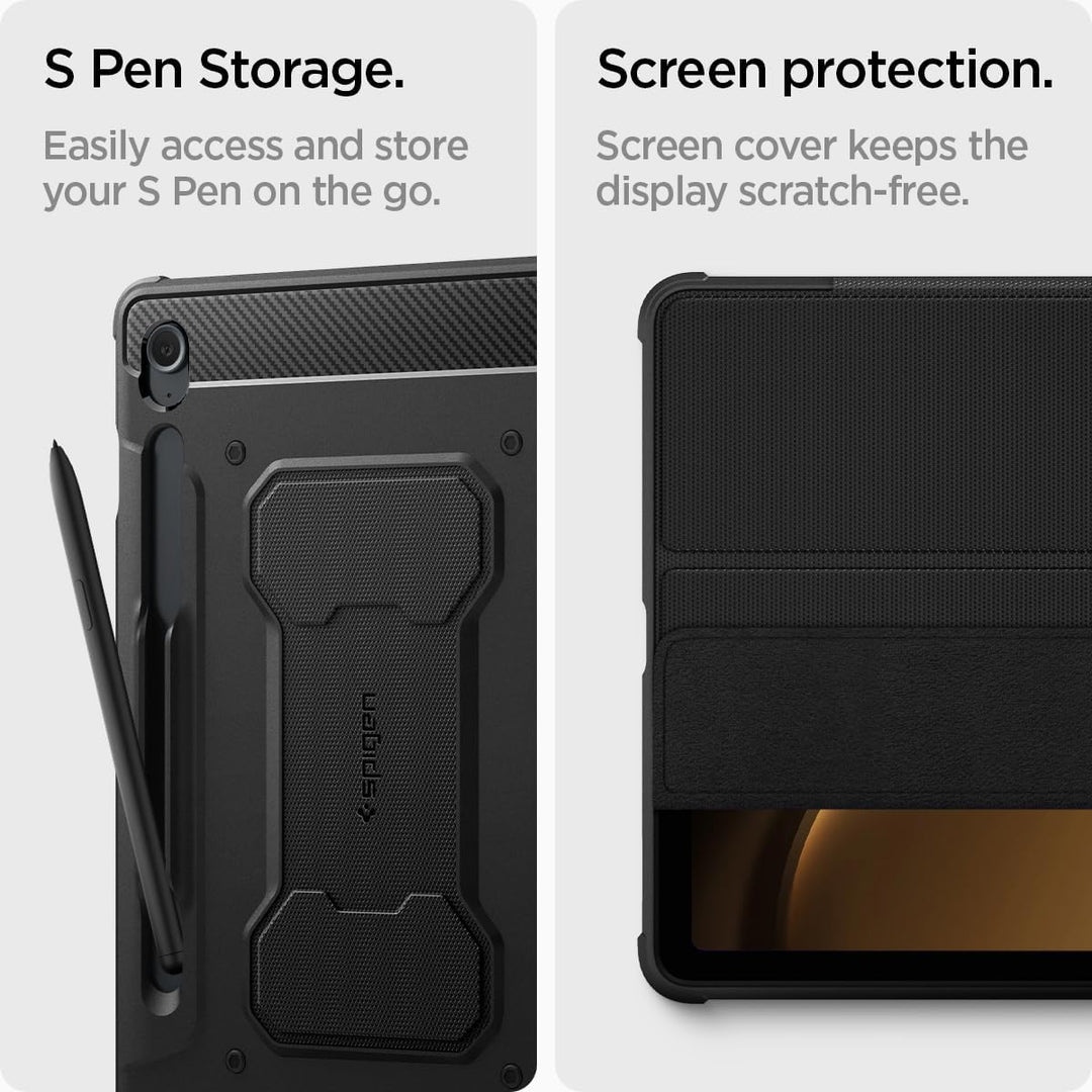 Spigen Rugged Armor Pro Hülle Entwickelt für Samsung Galaxy Tab S10 Lite (2025) / S9 FE (2023) - Sch