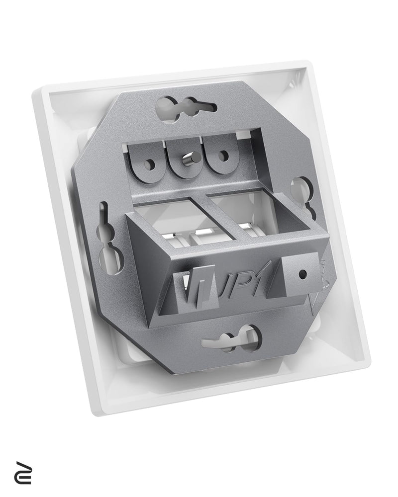 VCELINK 2x Keystone Netzwerkdose Unterputz CAT7/6A 2Fach, Lan Dose Doppelt Keystone RJ45 Modul, STP
