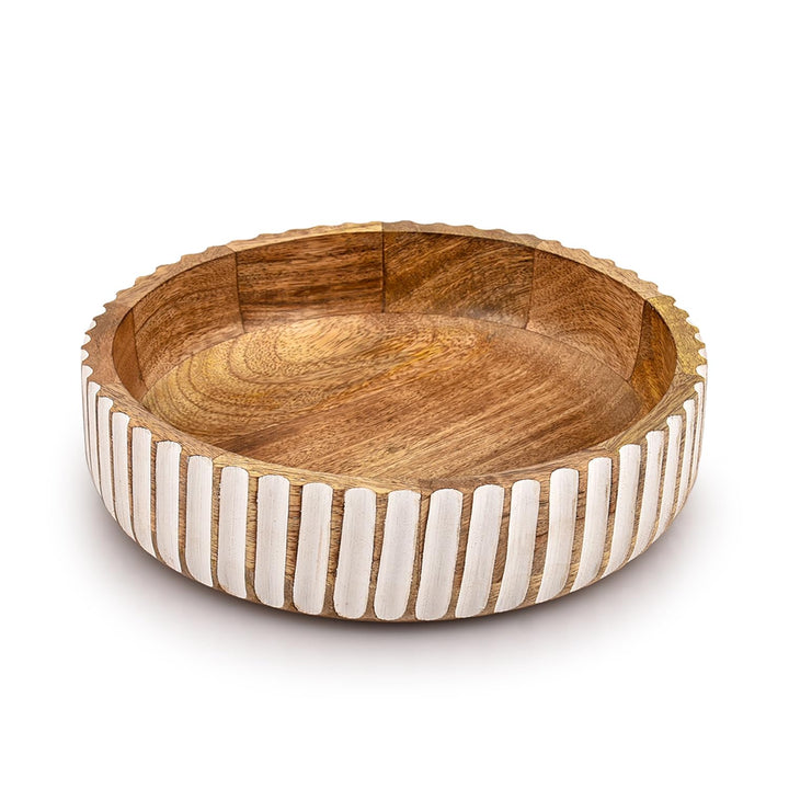 Kimona Obstschalen aus Holz, Obstschale oder dekorative Schale als Tischdekoration für Küchentheke o