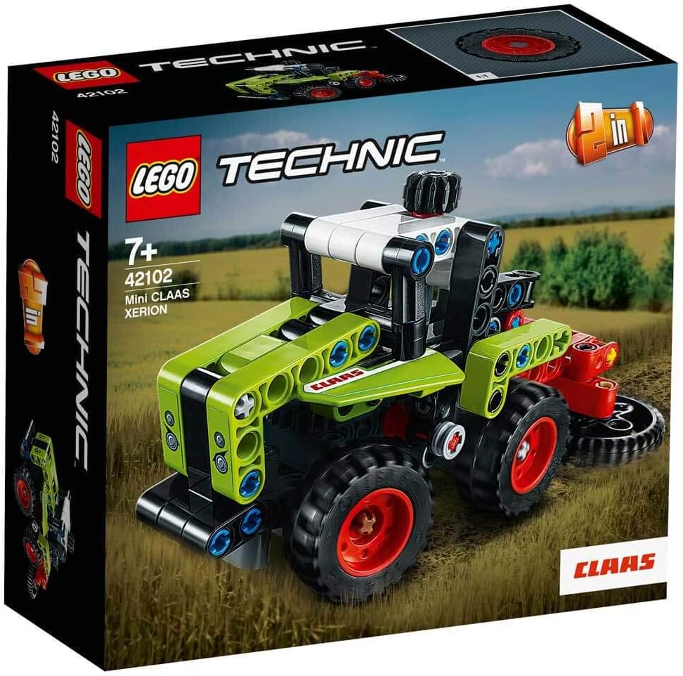 LEGO 42102 Technic Mini CLAAS XERION, 2in1 Traktor und Mähdrescher, Spielzeug für Mädchen und Jungen