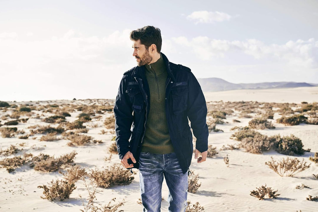 Brandit M65 Giant Herren Jacke Parka Winterjacke S Blau (Navy), S Blau (Navy)