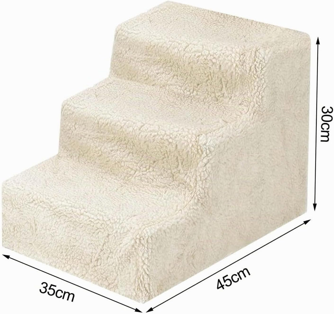 Hundetreppe Haustiertreppe Katzentreppe 3 Stufen 30 cm hoch kleine Plüschunterstütztes Kletterwerkze