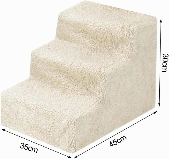 Hundetreppe Haustiertreppe Katzentreppe 3 Stufen 30 cm hoch kleine Plüschunterstütztes Kletterwerkze