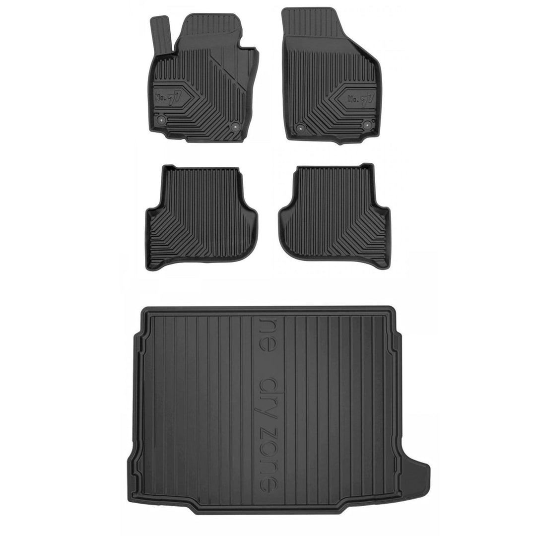 Satz Fussmatten und Gummimatte für Skoda Yeti 2009-2017