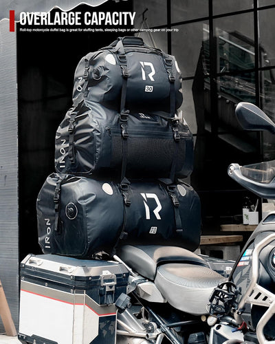 IRON JIA'S Motorradtasche Gepäckrolle wasserdichte Motorrad Hecktasche Satteltasche Reisetasche mit