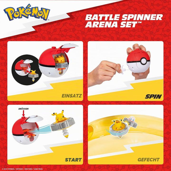 Pokémon PKW5232 - Battle Spinner - Arena mit Mew und Pikachu | offizielles Pokémon Spielset