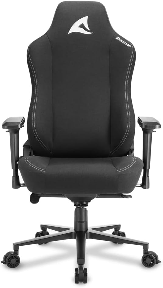 Sharkoon Silla Fabric Negro 160º Skiller SGS40 Gaming Stuhl, Schwarz, mit atmungsaktiven Stoff-Überz