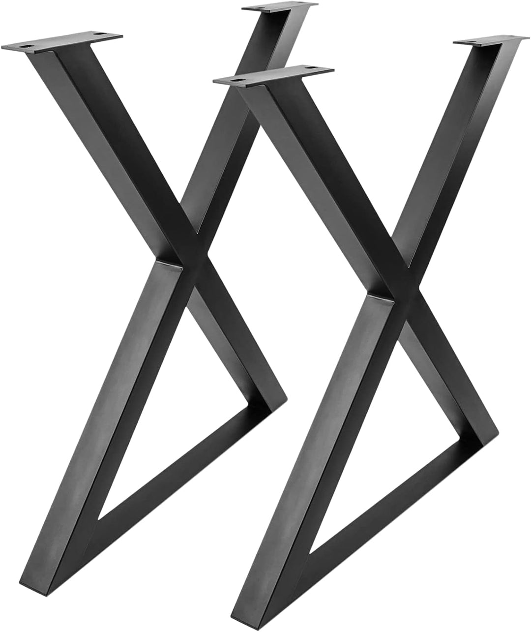 PrimeMatik - Tischbeine in 'X' aus Stahl 680 x 50 x 710 mm 2-Pack