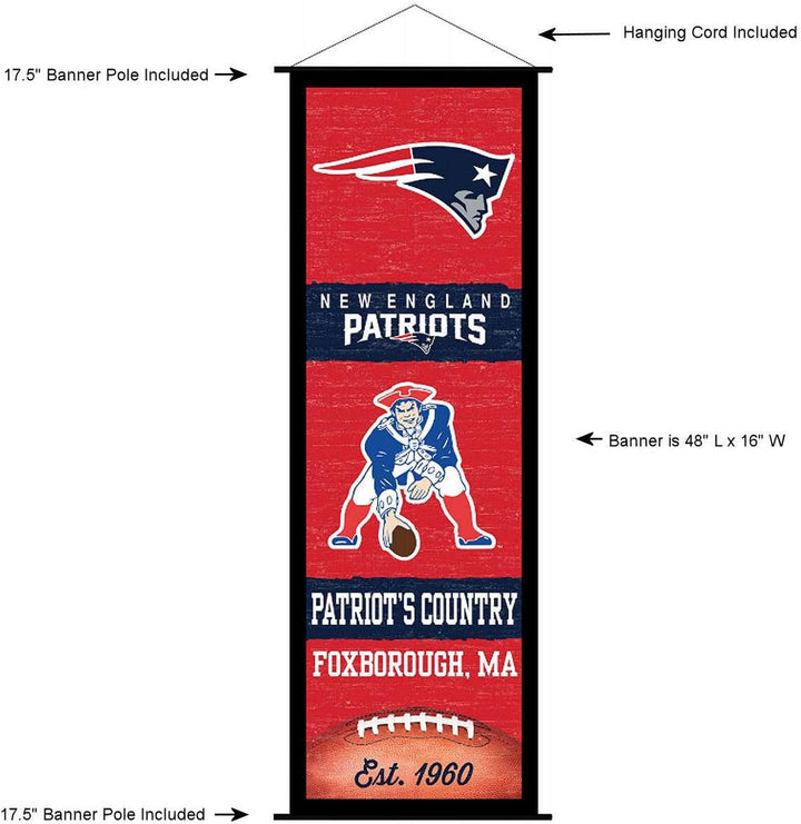 New England Patriots Banner and Scroll Sign