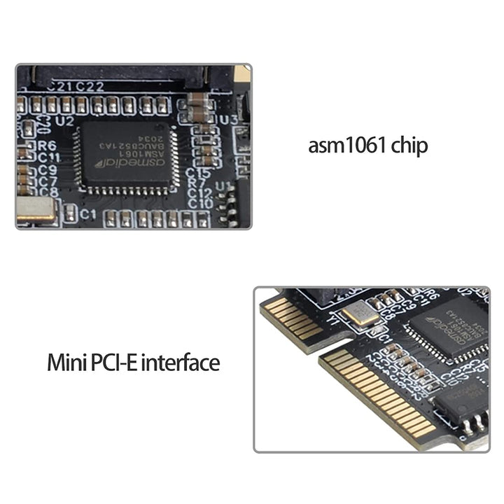 chenyang Mini PCIE auf 2 SATA 3.0 Erweiterungskartenadapter für Motherboard SATA Festplatten Port Er
