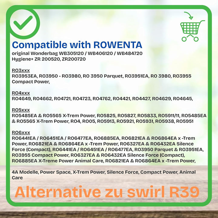 20 Staubsaugerbeutel für Rowenta Staubsauger RO3953EA Compact Power, RO3950- RO3980, RO 3950 Parquet