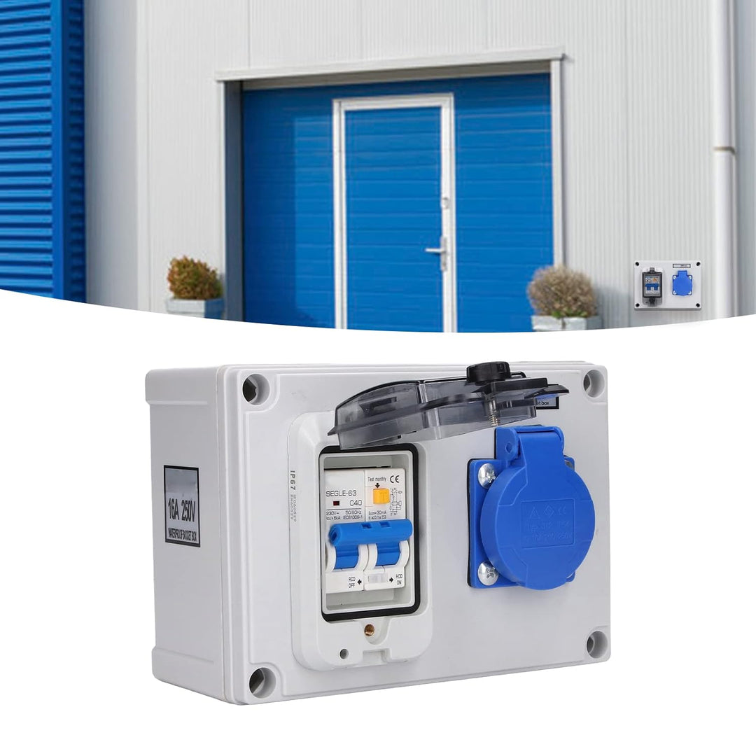 Steckdose, Steckdosenbox ABS Shell 200-250V 10-16A für Innen- und Aussenbereiche
