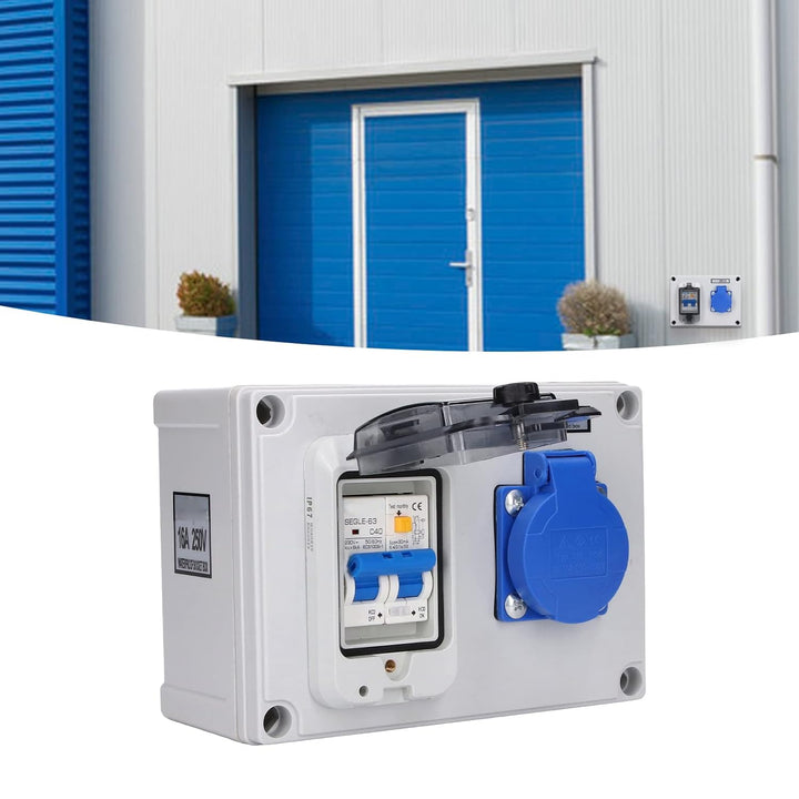Steckdose, Steckdosenbox ABS Shell 200-250V 10-16A für Innen- und Aussenbereiche